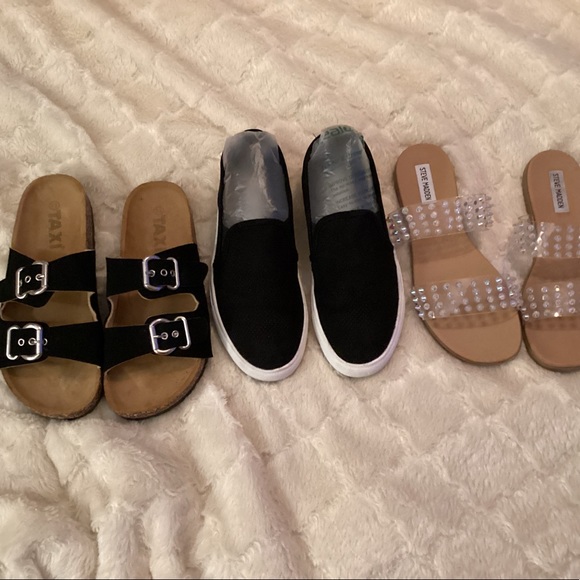 Steve Madden Shoes - Steve Madden Suede Slip On Shoes,Steve Madden Blizie Sandal & Taxi Sandal Bundle